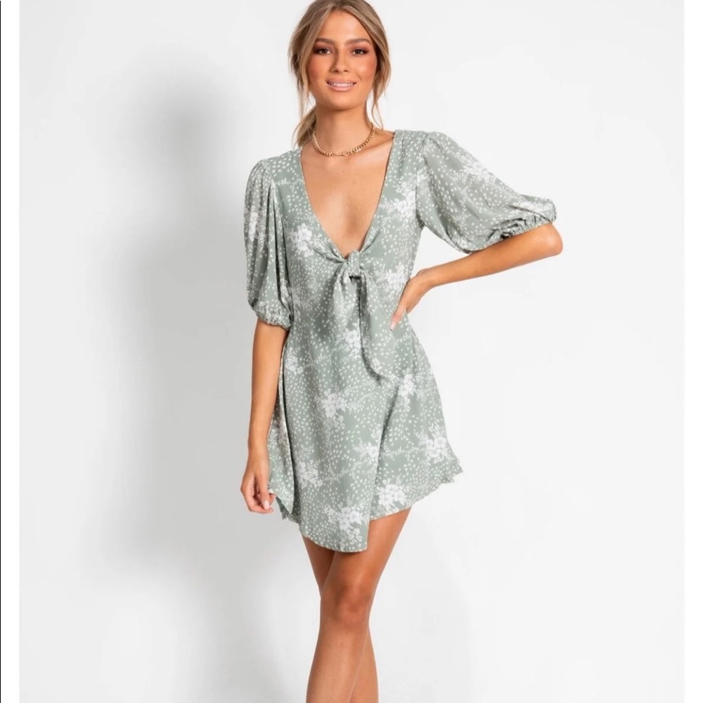 Adorable sage dress